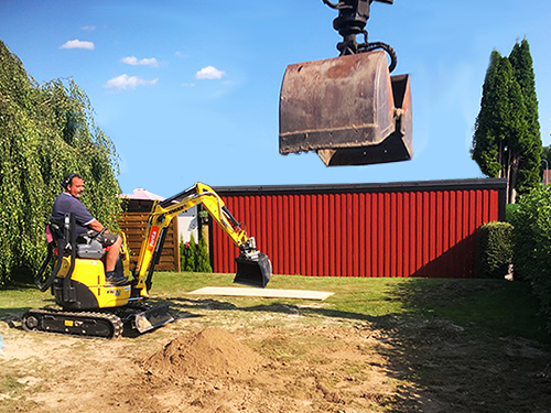 lastbilen parkerar på gatan